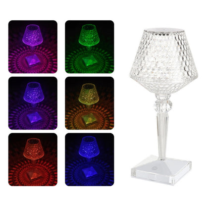 Nachttischlampe aus Kristallglas, LED-Weinglas-Nachtlicht, Spezifikation:, Fernbedienung, RGB16-Farben
