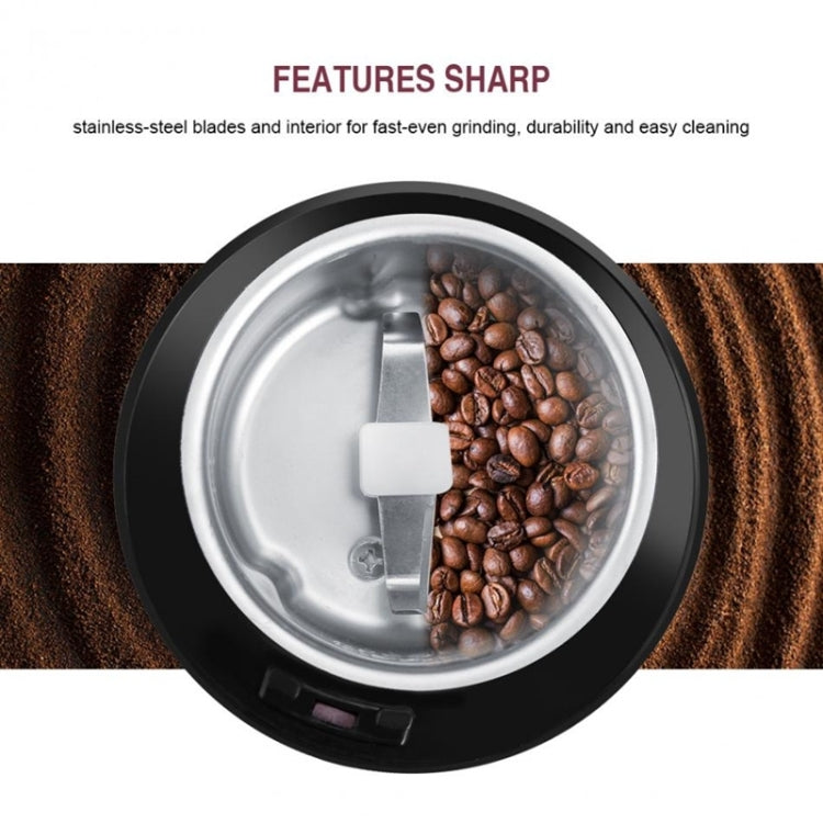 M150A Elektrische Mini-Kaffeemühle aus Edelstahl, Getreidebohnen-Mahlmaschine, Spezifikationen:, US-Stecker (lila), US-Stecker (schwarz), US-Stecker (weiß), EU-Stecker (weiß), EU-Stecker (lila), UK-Stecker (weiß), UK-Stecker (schwarz), UK-Stecker (lila)