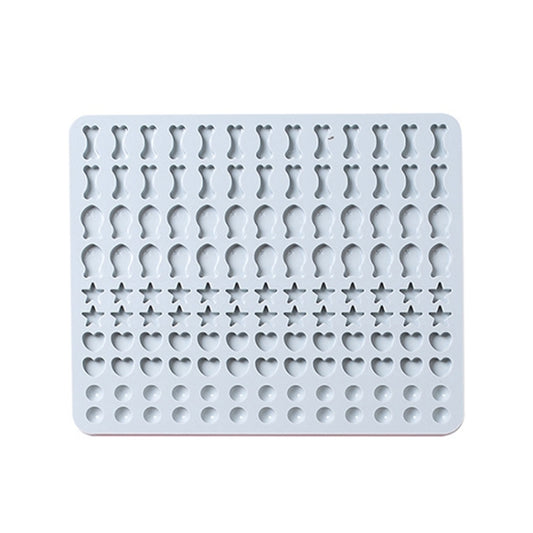 130 Gitter Silikonmatte Backform Mini Pet Snacks Hundefutter Backform Form Keks Kuchenform, Blau, Rosa