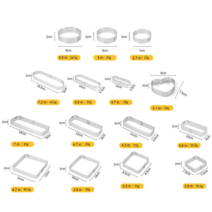 BN1006 Edelstahl Mousse Kreis verdickt perforierte Kuchenform DIY Backwerkzeuge