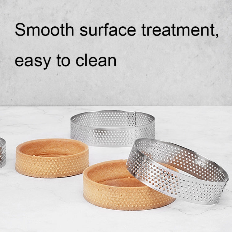 BN1006 Edelstahl Mousse Kreis verdickt perforierte Kuchenform DIY Backwerkzeuge