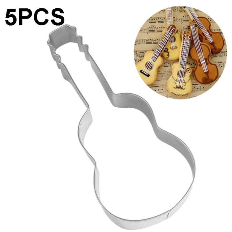 5 stücke Gitarre Form Backen Keks Form Edelstahl Fondant Mousse Kreis, Gitarre Form