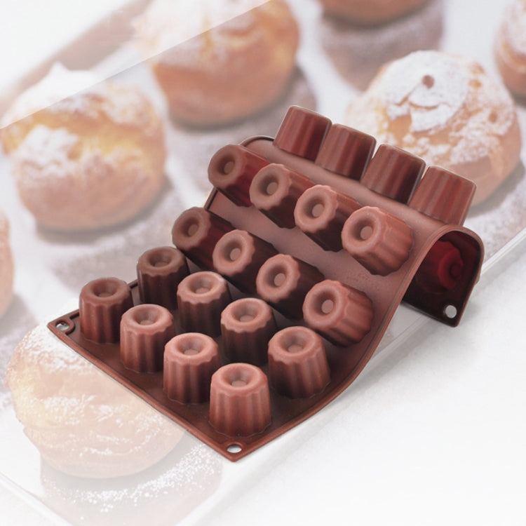 Silicone Baking Tools Cookie Chocolate Waffle Cake Mold,Style:, 6-grid Pudding Mold, 6-grid Waffle Mold, 12-grid Chocolate Mold