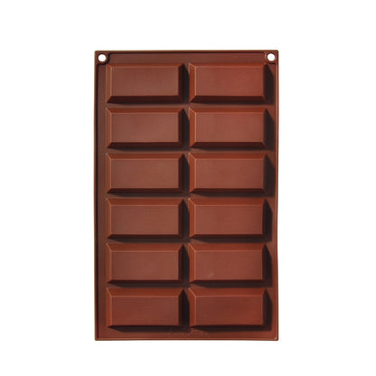 Silicone Baking Tools Cookie Chocolate Waffle Cake Mold,Style:, 6-grid Pudding Mold, 6-grid Waffle Mold, 12-grid Chocolate Mold
