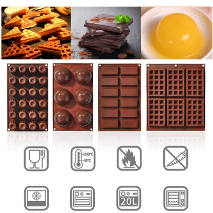 Silikon-Backwerkzeuge, Keks-Schokoladen-Waffel-Kuchenform, Stil:, 6-Raster-Puddingform, 6-Raster-Waffelform, 12-Raster-Schokoladenform