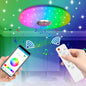 Fernbedienung Bluetooth LED Deckenleuchte RGB Musik Rhythmus Farbwechsel Lampe, 26cm, 33cm