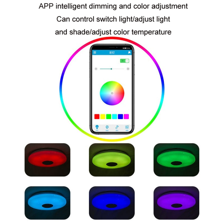 Fernbedienung Bluetooth LED Deckenleuchte RGB Musik Rhythmus Farbwechsel Lampe, 26cm, 33cm