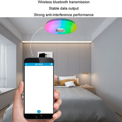 Fernbedienung Bluetooth LED Deckenleuchte RGB Musik Rhythmus Farbwechsel Lampe, 26cm, 33cm