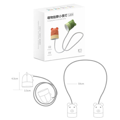 KD201 Tragbare Lampe zum Umhängen, LED-Nachtlicht zum Lesen, Stil: Bär (Blau + Braun), Reh (Blau + Braun), Katze (Rosa + Lila)