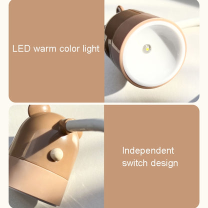 KD201 Tragbare Lampe zum Umhängen, LED-Nachtlicht zum Lesen, Stil: Bär (Blau + Braun), Reh (Blau + Braun), Katze (Rosa + Lila)