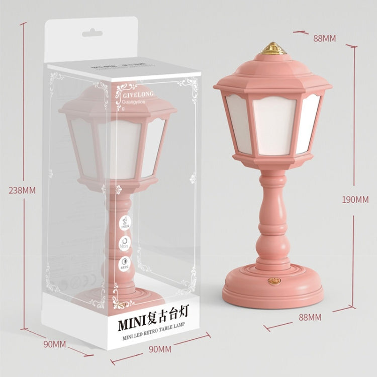 GIVELONG Retro-Tischlampe, USB-Aufladung, kleines Nachtlicht, Stil: