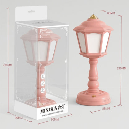 GIVELONG Retro-Tischlampe, USB-Aufladung, kleines Nachtlicht, Stil: