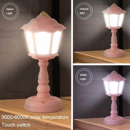 GIVELONG Retro-Tischlampe, USB-Aufladung, kleines Nachtlicht, Stil: