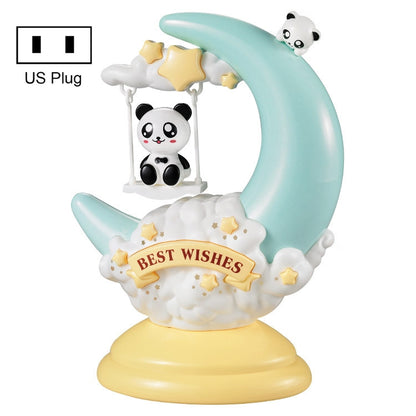GOELONG Cartoon Mond Tischlampe Kinderzimmer Tier Nachtlicht, Stecker:, US-Stecker, EU-Stecker