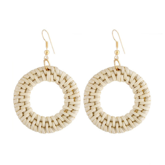 Bamboo Vine Handmade Woven Earrings Bosomia Style Earrings