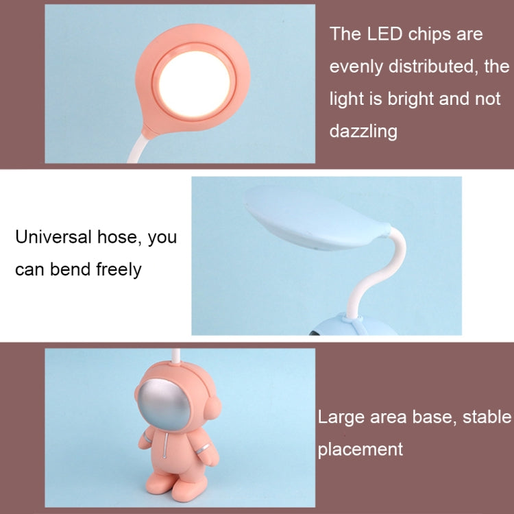 L-220903 Astronauten-Augenschutz-Lernlampe, wiederaufladbare LED-Leselampe, L-220903 Weiß, L-220903 Blau