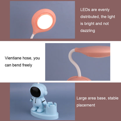 T509 Astronaut Stifthalter-Schreibtischlampe mit Bleistiftspitzerfunktion, T509 Weiß, T509 Pink, T509 Blau