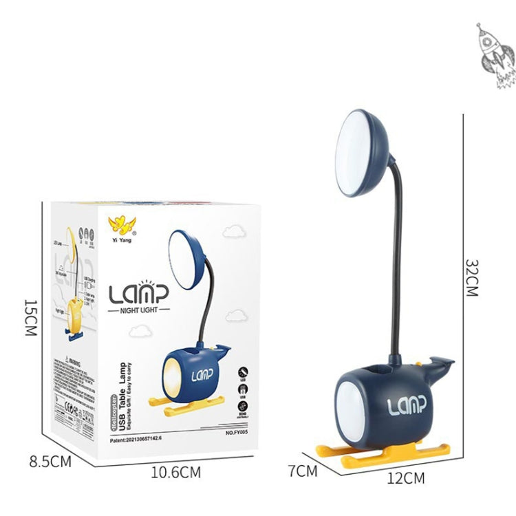 L-220902 LED Cartoon Flugzeug Wiederaufladbare Augenschutz Lernschreibtischlampe