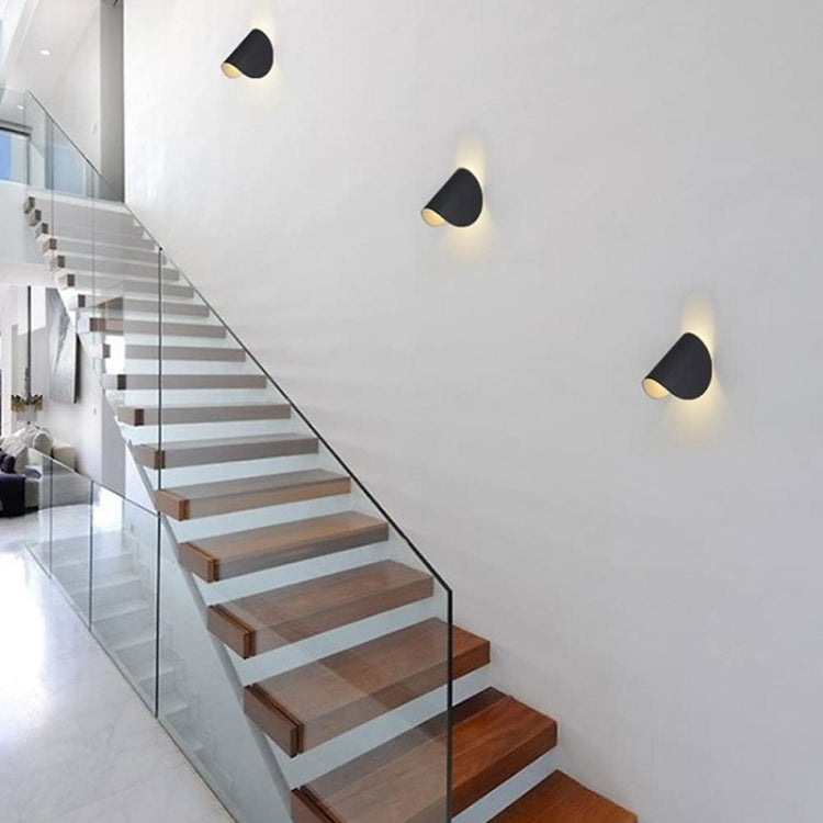 Showroom Bedroom Bedside Lamp Rotating LED Color Wall Lamp, White, Black