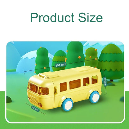 KT-1139 500ml Portable Leakproof Water Cup with Strap Cute Bus Shaped Sippy Cup, Blue, Yellow, Pink