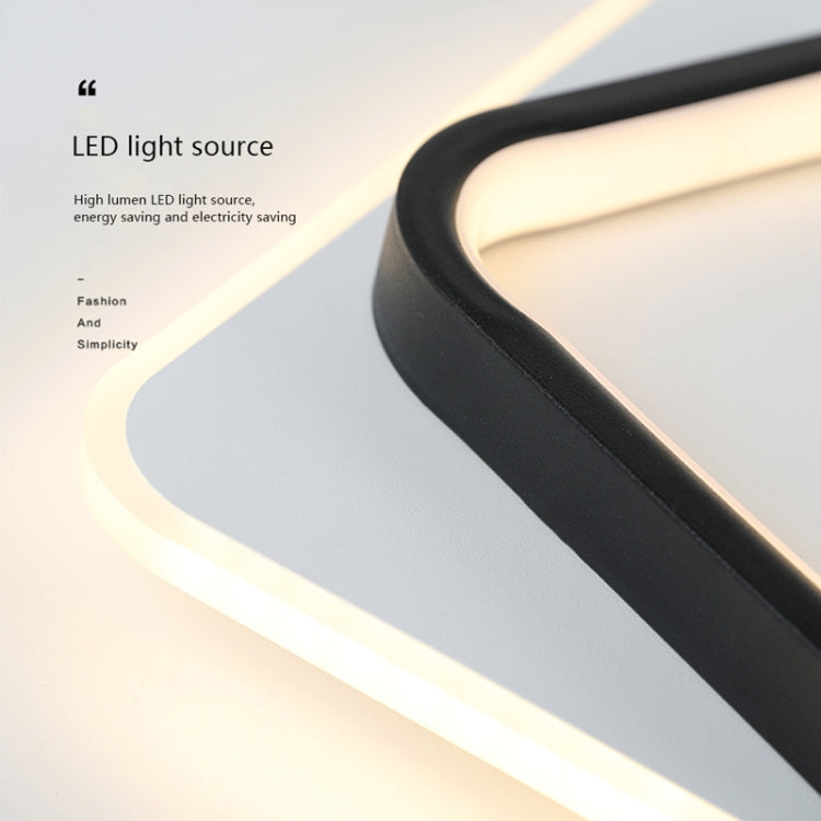 20W 3-color Dimming Aisle Light LED Entrance Corridor Cloakroom Ceiling Light, White Circle, White Square, Black Circular, Black Square