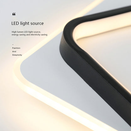 20W 3-color Dimming Aisle Light LED Entrance Corridor Cloakroom Ceiling Light, White Circle, White Square, Black Circular, Black Square