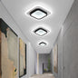 20W 3-color Dimming Aisle Light LED Entrance Corridor Cloakroom Ceiling Light, White Circle, White Square, Black Circular, Black Square