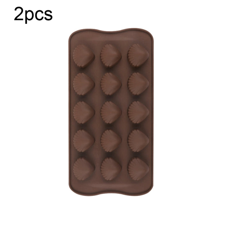 2 Stück Silikon-Schokoladenform, Gelee, Weihnachts-Süßigkeiten-Kuchenform, Stil: Geschenkbox, Muschel, Stern, Herz zu Herz