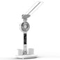 LED-Ventilator-Schreibtischlampe mit Doppelkopfbeleuchtung, Stifthalter und Uhr, Stromversorgung über USB, wiederaufladbar mit 2000 mAh, wiederaufladbar mit 3200 mAh