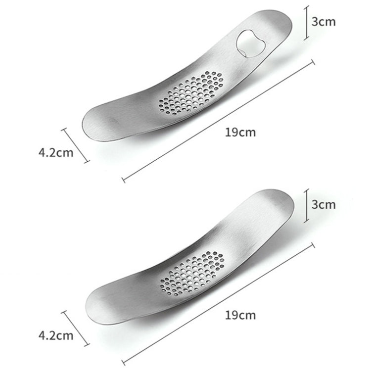 WGKT0089 Knoblauchmühle aus Edelstahl 430 in Bootsform, manuelle Knoblauchpresse, Küchenhelfer, Knoblauchmühle (Stil 1), Knoblauchmühle (Stil 2)