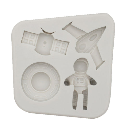 Astronaut Planet Rakete Silikon Fondant Schokoladenform Kuchen Dekorieren Zubehör Werkzeuge