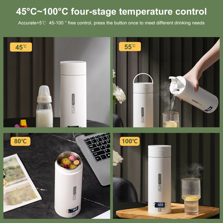 300 W, 500 ml, elektrischer Heizwasserbecher, intelligenter Wasserkocher mit Temperaturregelung, SUS304-US-Stecker, SUS316-US-Stecker, SUS304-UK-Stecker, SUS316-UK-Stecker, SUS304-EU-Stecker, SUS316-EU-Stecker