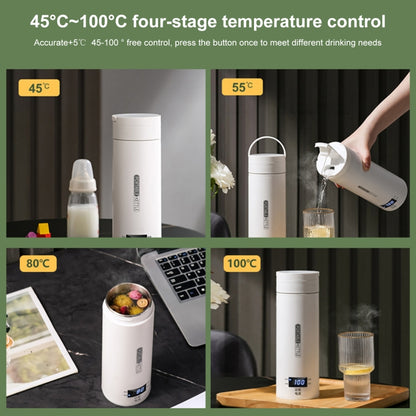 300 W, 500 ml, elektrischer Heizwasserbecher, intelligenter Wasserkocher mit Temperaturregelung, SUS304-US-Stecker, SUS316-US-Stecker, SUS304-UK-Stecker, SUS316-UK-Stecker, SUS304-EU-Stecker, SUS316-EU-Stecker