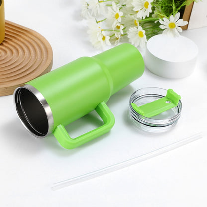 40oz Autobecher Doppelschicht-Vakuumbecher mit Strohhalmgriff Edelstahl-Thermosbecher