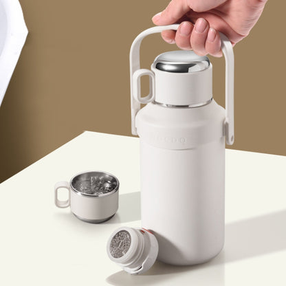 316 Stainless Steel Outdoor Sports Large Capacity Thermos Cup with Tea Filter, 1000ml White, 1000ml Black, 1000ml Pink, 1000ml Green, 1200ml White, 1200ml Black, 1200ml Pink, 1200ml Green