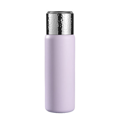 Thermos-Kaffeetasse aus Edelstahl 316 mit gehämmertem Deckel und Teefilter, 300 ml (lila), 300 ml (weiß), 300 ml (schwarz)