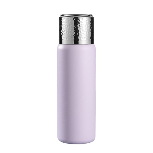 Thermos-Kaffeetasse aus Edelstahl 316 mit gehämmertem Deckel und Teefilter, 300 ml (lila), 300 ml (weiß), 300 ml (schwarz)