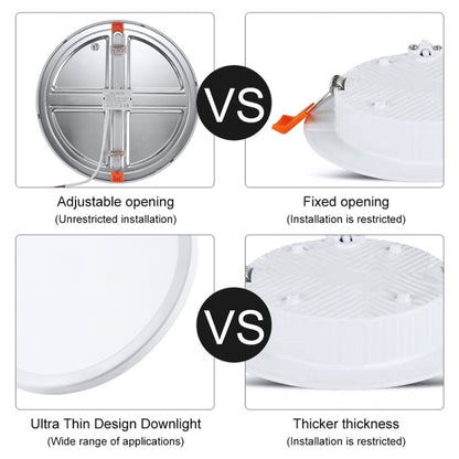 Rundes, ultradünnes LED-Downlight, verstellbare Einbauleuchte, 6 W, 8 W, 15 W, 20 W