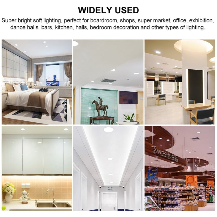Rundes, ultradünnes LED-Downlight, verstellbare Einbauleuchte, 6 W, 8 W, 15 W, 20 W