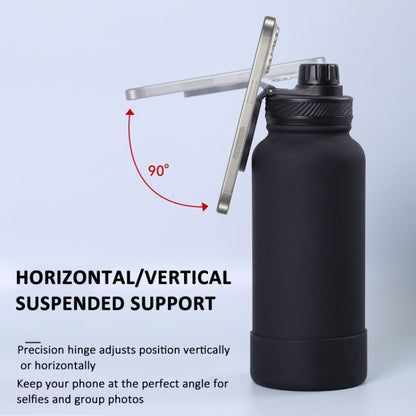 Sportflasche mit magnetischer Telefonhalterung, Edelstahl-Thermosbecher, 650 ml, 1000 ml, 1200 ml