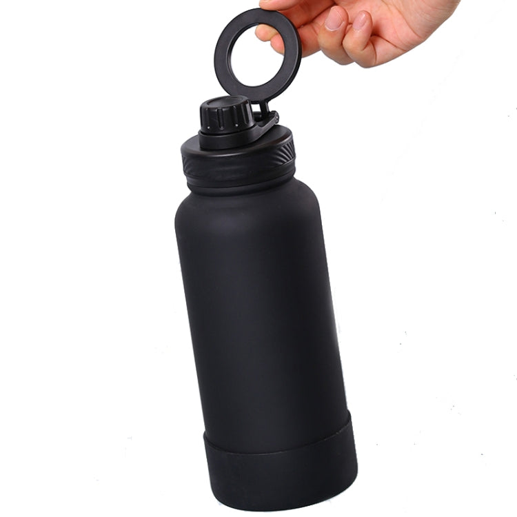 Sportflasche mit magnetischer Telefonhalterung, Edelstahl-Thermosbecher, 650 ml, 1000 ml, 1200 ml