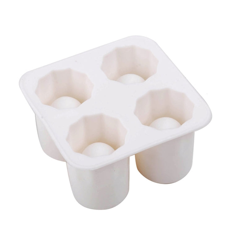 Silikonform mit vier Löchern für Eisbecher, zylindrische Koks-Whisky-Eiswürfelbereiter