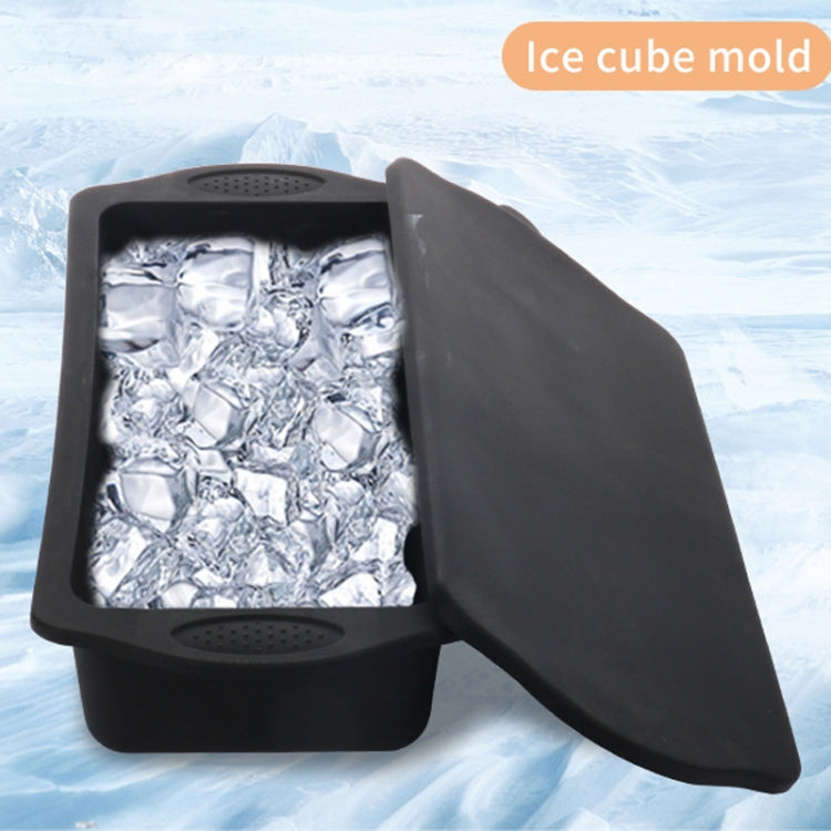 Silikon-Eisgitterformen, Eisaufbewahrungsbox mit Deckel, mit Deckel 1,5 l (schwarz), mit Deckel 1,5 l (blau)