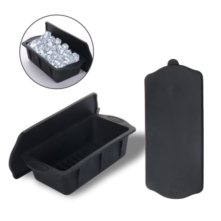 Silikon-Eisgitterformen, Eisaufbewahrungsbox mit Deckel, mit Deckel 1,5 l (schwarz), mit Deckel 1,5 l (blau)