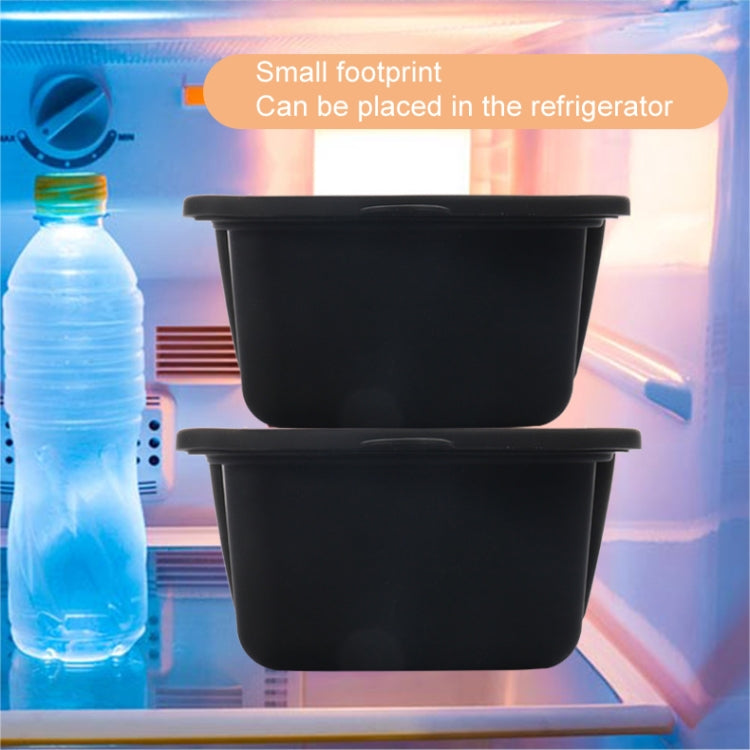 Silikon-Eisgitterformen, Eisaufbewahrungsbox mit Deckel, mit Deckel 1,5 l (schwarz), mit Deckel 1,5 l (blau)