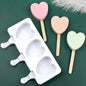 3 Grids Herz Form Eis Modell DIY Pudding Form Ohne Stick, 3 Grids Herz
