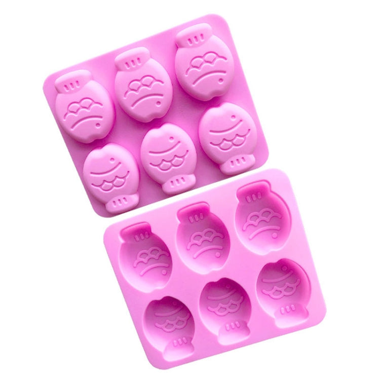 Silikon-Kuchenform in Fischform mit 6 Fächern, handgefertigte Seifenform, 6 Fächer, kleiner Fisch