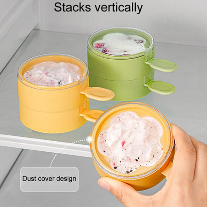 Hausgemachte Doppelschicht-Eiscreme-Form, Sommer, DIY, gefrorene Silikon-Eisbox