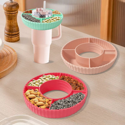 Für Stanley Quencher 40oz Tumbler mit Griff Snack Tray Silikon wiederverwendbare Snack Container