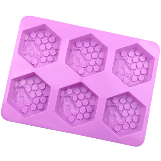6 Grids Bee Hive Silikon Kuchen Formen Handgemachte Aroma Seife Mould, 6 Grids Bee Hive